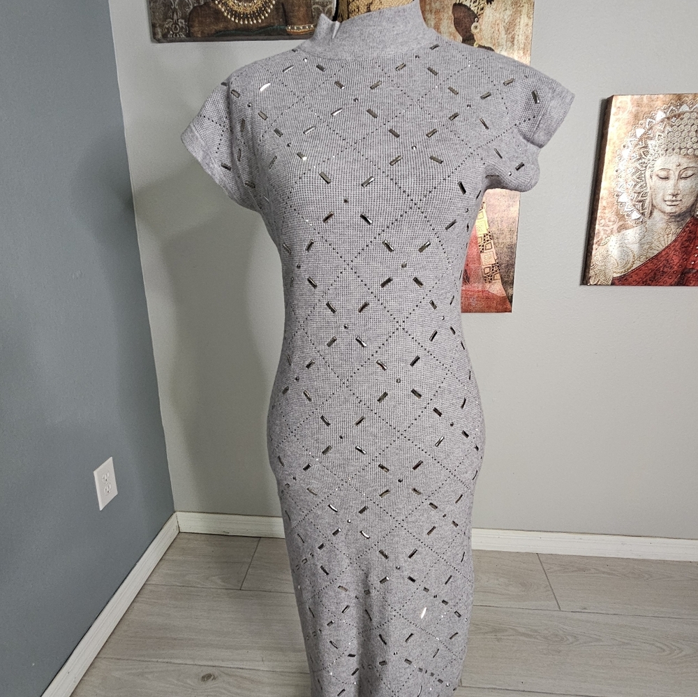 Elegant Gray Women's Dress
